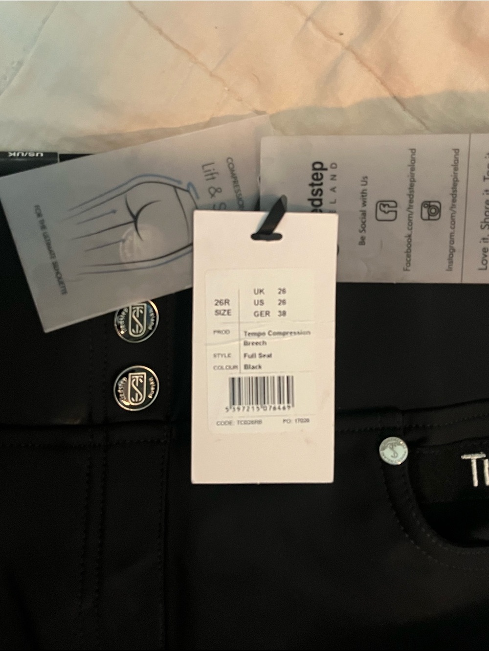 Tredstep Compression Riding Tights Full Silicone Seat 26R